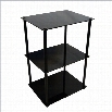 Convenience Concepts Classic Glass 3 Tier Lamp Table in Black