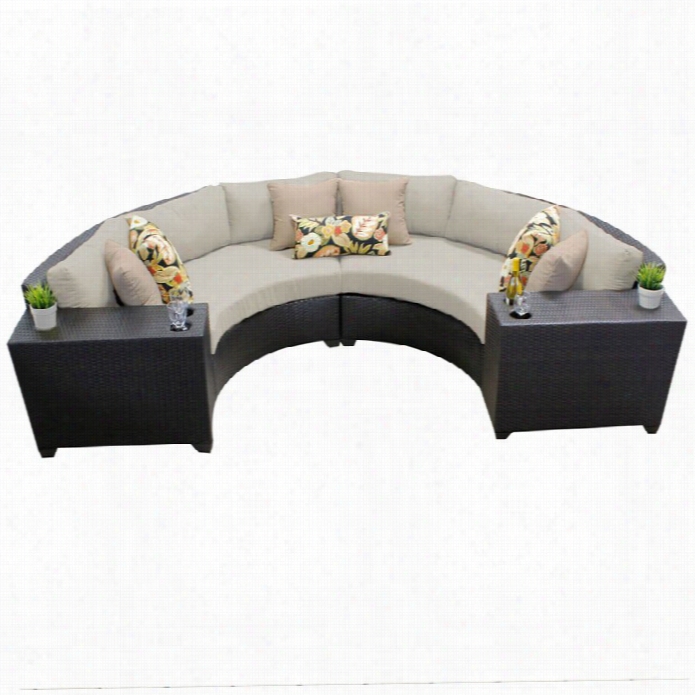 Tkc Barbados 4 Pieceoutdoor Wicker Sofa Set In Beie