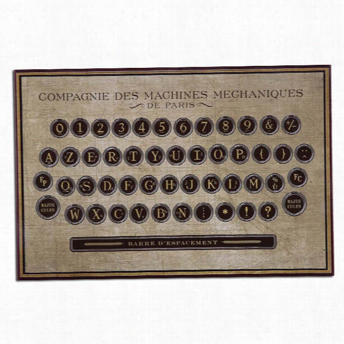 Uttermost Antique Keyboard Vintage Art