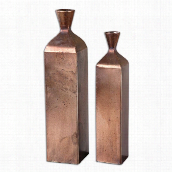Uttermost Fizza Metal Vases (set Of 2)