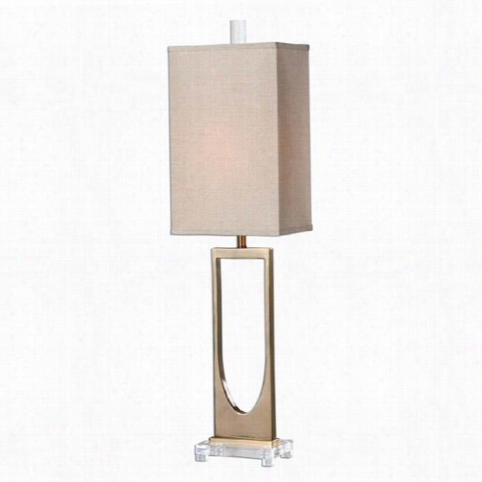 Uttermost Genivolta Brushed Brass Lamp