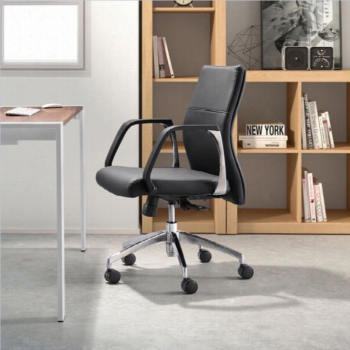 Zuo Conductor Low Back Office Chair In Black