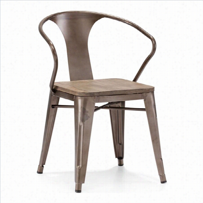 Zuo Helix Dining Hcair In Rustic Brown