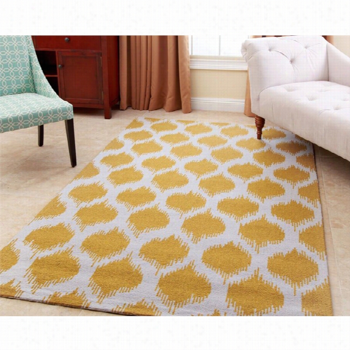 Abbyson Living 3' X  5' New Zealand Wool Rug In Mustard Yellow