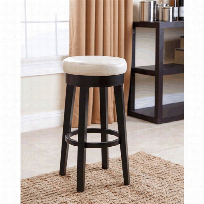 Abbysin Living Willow 26 Leather Bar Stool In Ivory