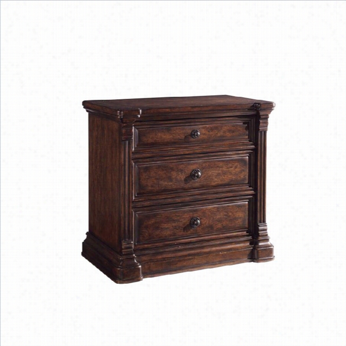 A.r.t. Furniture W Hiskey Oak Drawer Nightstand In Warm Barrel Oak