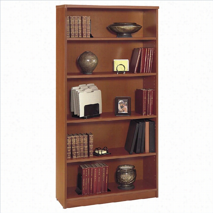 Bushh Bfb Series C 36w 5-shelf Bookcase In Ayburn Mapl