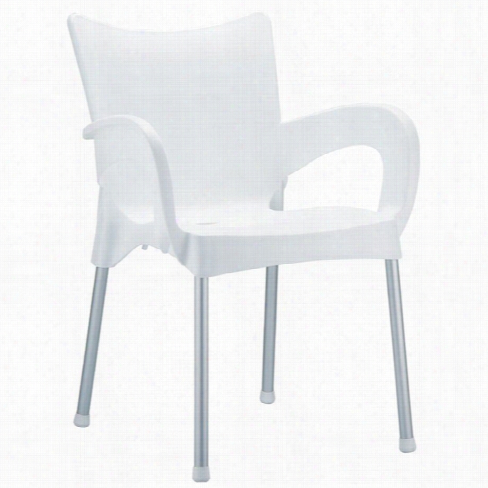 Compamia Romeo Resin Dining Weapon Chair In Whhite