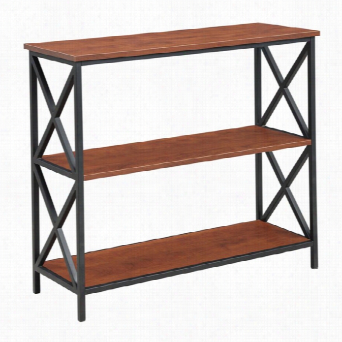 Convnience Concepts Tucso N 3 Tier Bookcase  In Black Andd Cherry