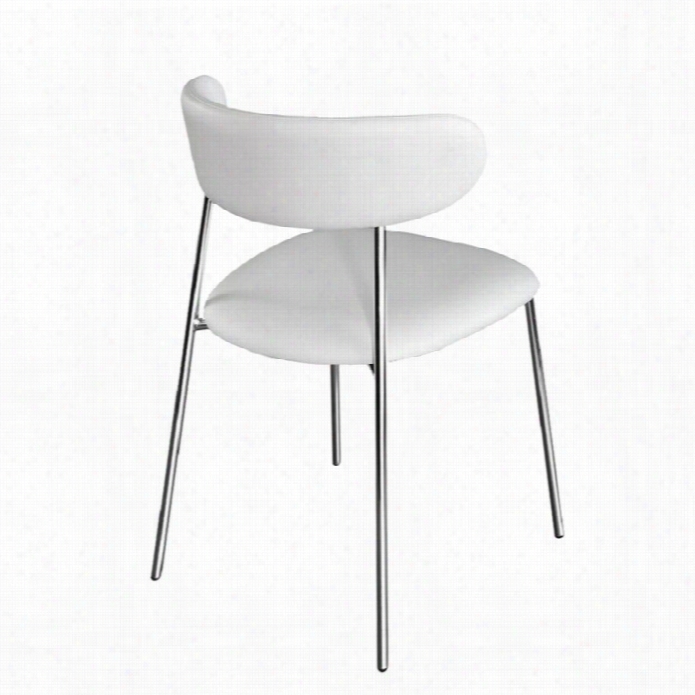 Domitalua Anais Dining Chair In Skill White