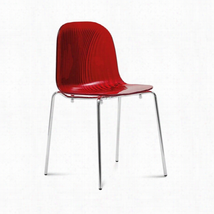 Domitalia Palya Stacking Chair N Transparent  Bordeaux Red