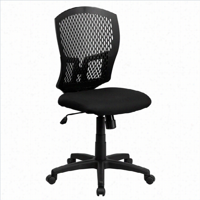 Flashfurniture Mid Back Ttask Offics Chair With Padded Fabric  Seat In Black