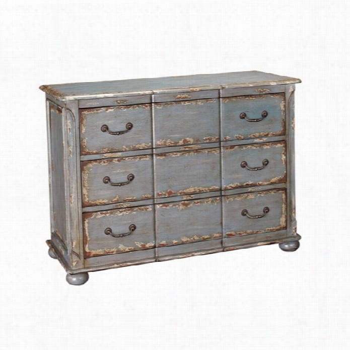 Hammary Hidden Treasures 3 Drawer Accent Chest In Weathered Blue