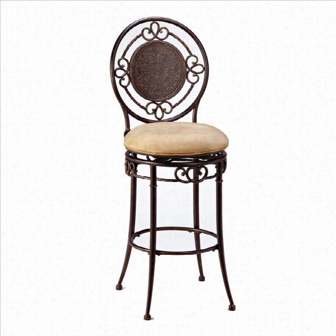 Hillsdale Richland 26 Counter Swivel Bar Stool In Black