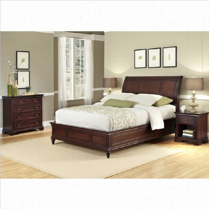 Home Stylles Lafayette 3 Piece Sleigh Bed Set-queen