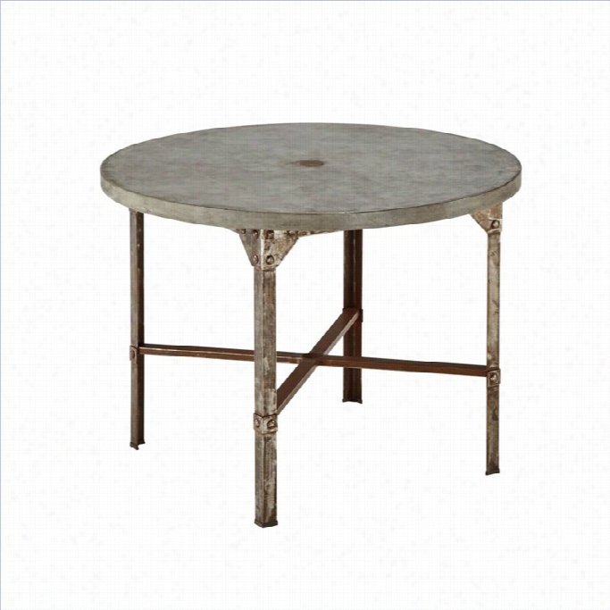 Home Styles Rba Outdoor Round Dining Table In Aged Metall Finish