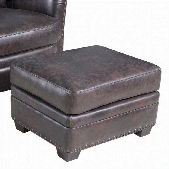 Hooker Furn Iture Leather Ottoman In Carriage