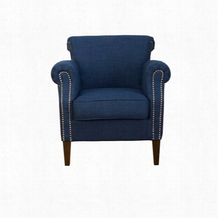 Jofran Emma Accent Chair In Admirzl Blue