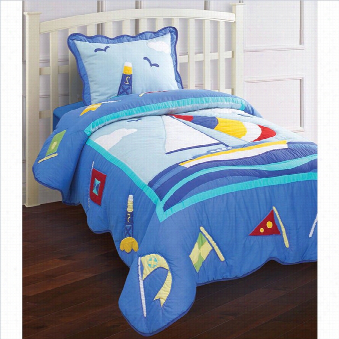 Kids Nantucket 2 Or 3 Piece Quilt Set In Multicolor-2 Piece Twin