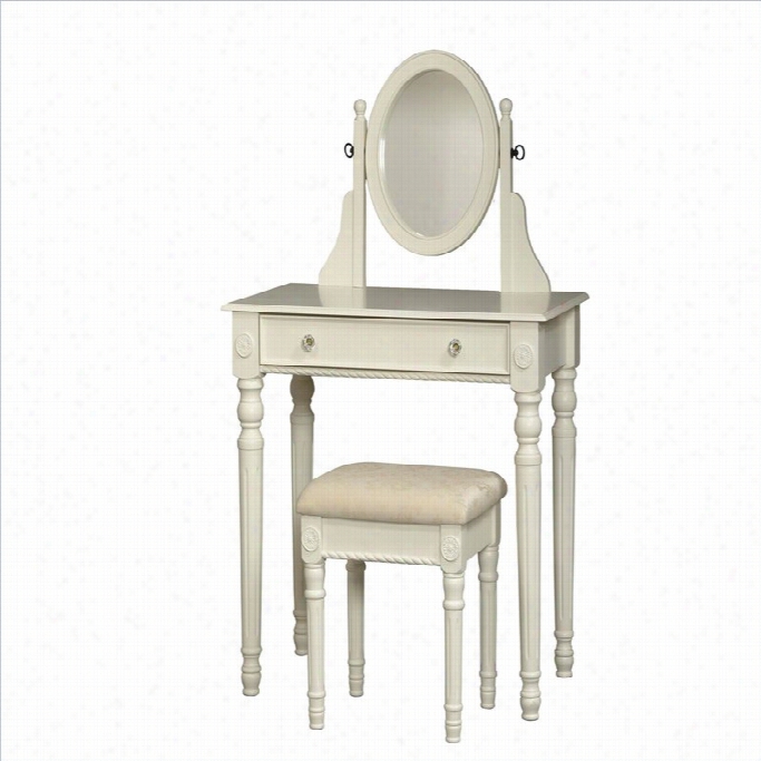 Linon Lorraine Vanity Set-white