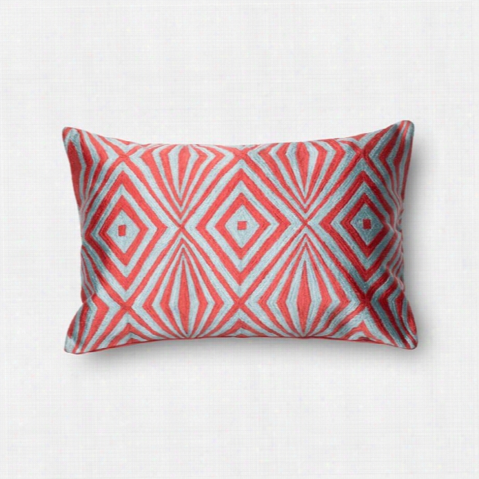 Loloi 1'1 X 1'9 Cotton Poly Pillow In Coral And Tea L