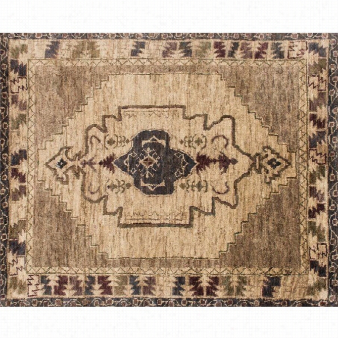 Loloi Nomad 2' X 3' Jute Rug In Mocha And Beige