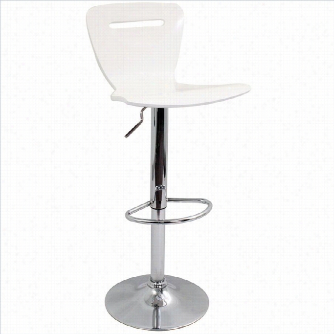 Lumisource H2 23-32 Bar Stool In White