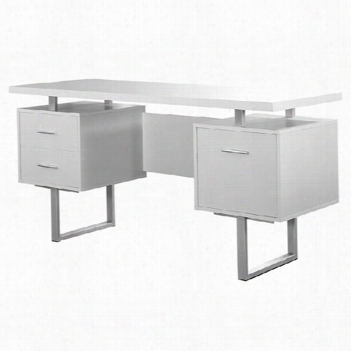 Monarch 60 Hollow-core Ooffice  Desk In White