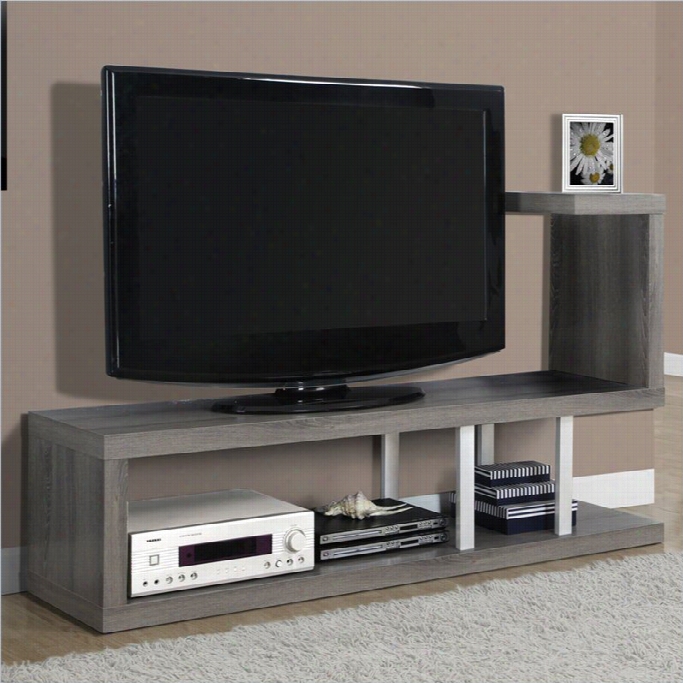 Monarch 60 Tv Console In Dark Taupe