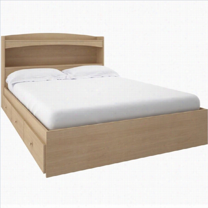 Nexera Alegria Fll Storage Bed In Natural Maple