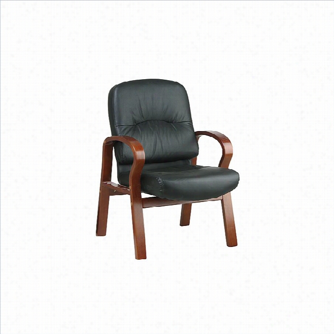 Office Star Lewther Visitors Guest Chair With Cherru Finish