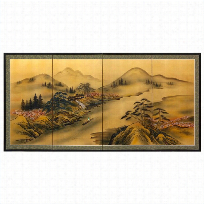 Orienfal Equipage Majestic Large Stream Wall Art In Gold