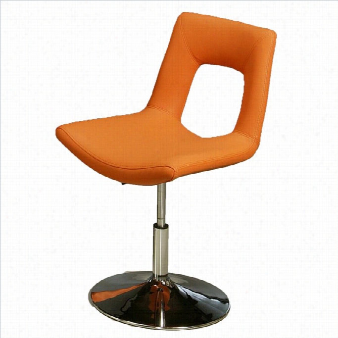 Pastel Movables Dublin Dining Chair With Lift Upholstered In Orange