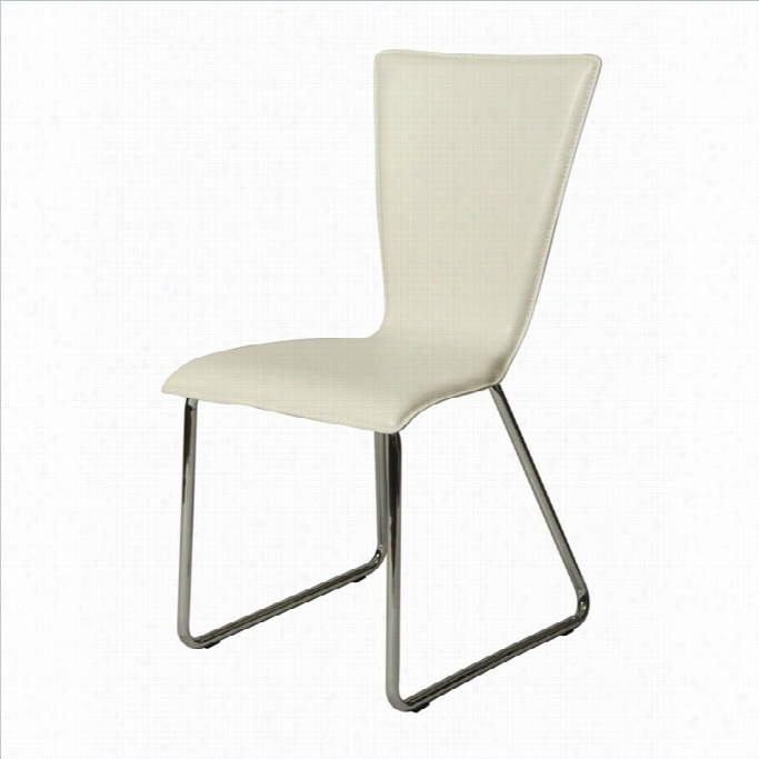 Pastel Furniturre  Maxima Dining Chair In White Pvc
