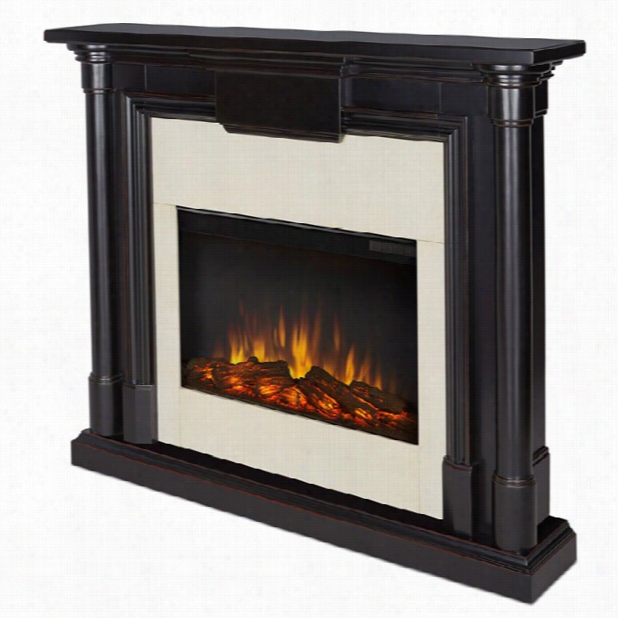 Real Flame Maxwell Indoor Slim Electric Fireplace In Black Wet