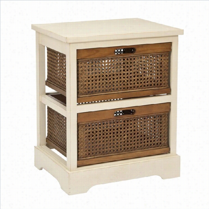 Safavieh Willow Pine 2 Drawer Storage Cabinet In White