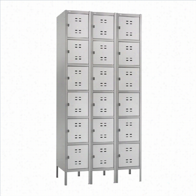 Safco Box Locker 3 Column In Gray