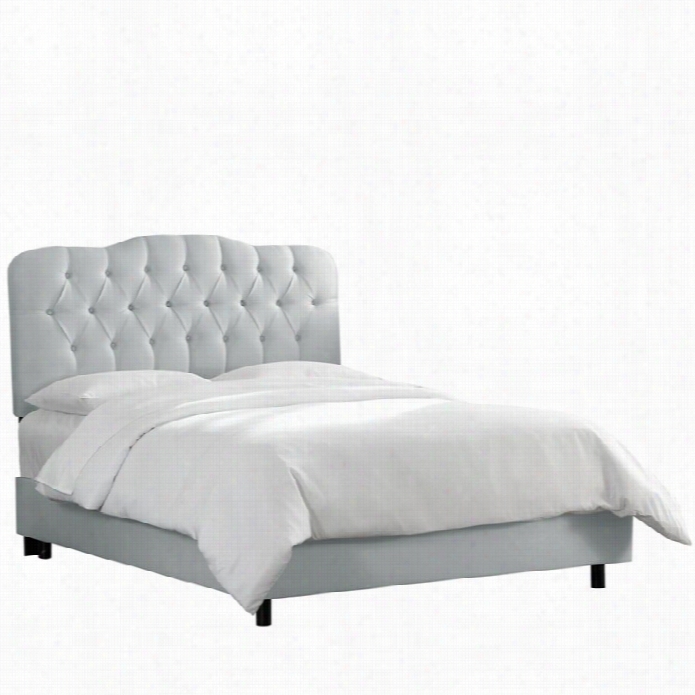 Skyline Tufted Bed In Silver-twin