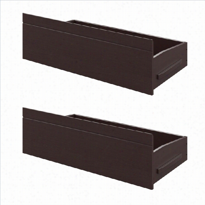 Sonax  Corliving Ashland Bed Storage Drawers In Dark Cappuccino