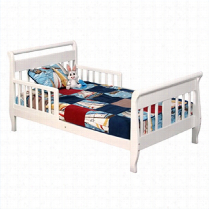 Stork Craft Soom Soom Sleigh Toddler Bed In White