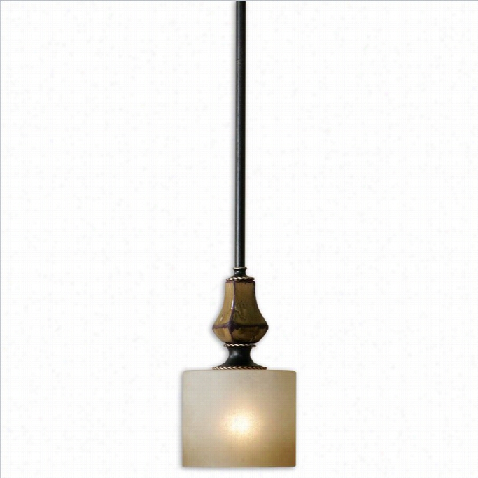 Uttemrost Porano 1 Light Ceramic Mini Pendant In Russt Ggreen