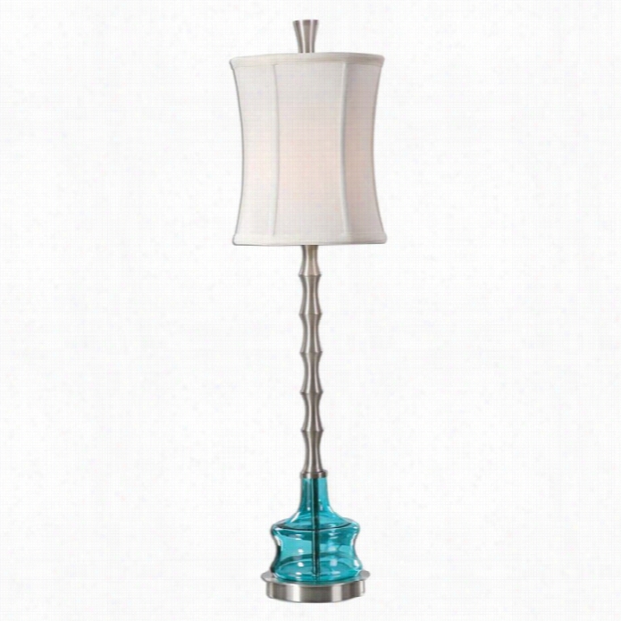 Uttermost Spezzano Teal Glass Buffet Lamp