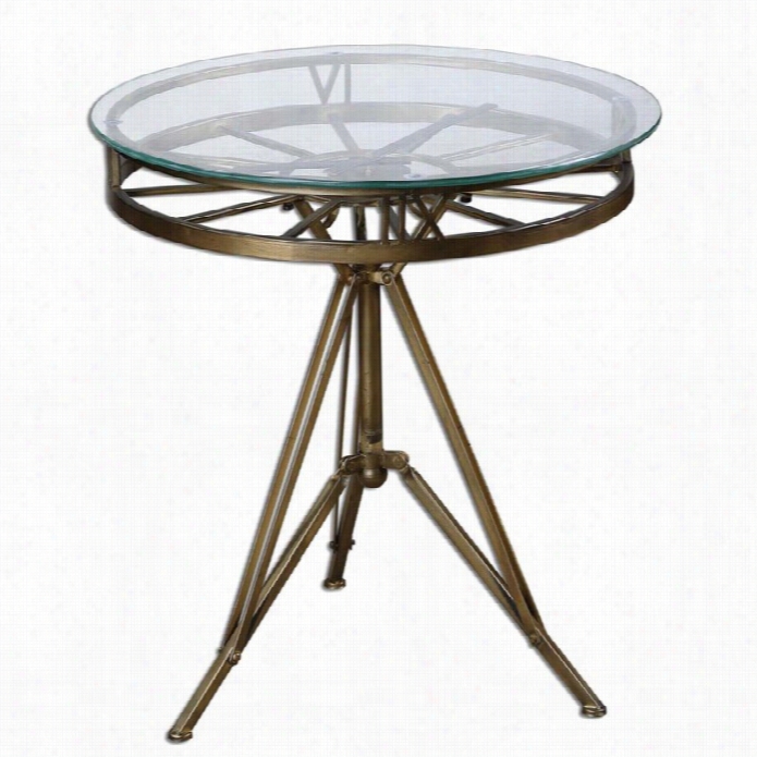 Uttermost Tev Ibrass Clock Table