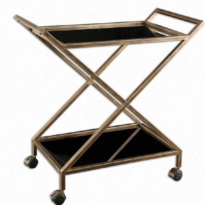 Uttermost Zafina Gold Bar Cart