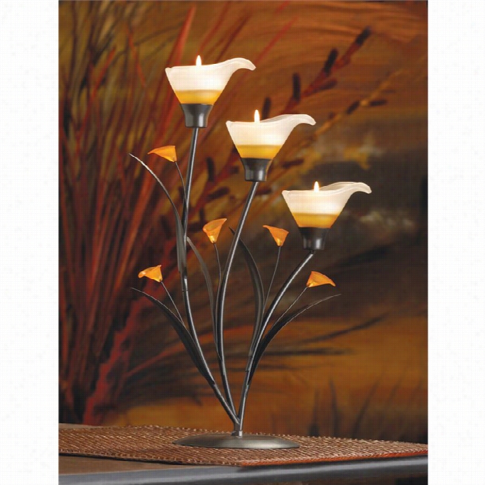 Zingz And Thingz Ammber Lilies Tealight Holder