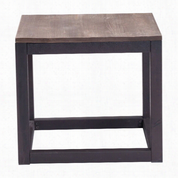 Zuo Civic Center Side Table In Jstressed Natural