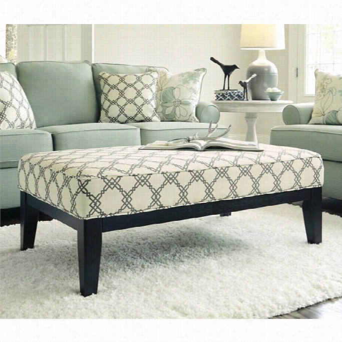 Ashley Daystar Fabric Oversized Accrnt  Ottoman In Seafoam