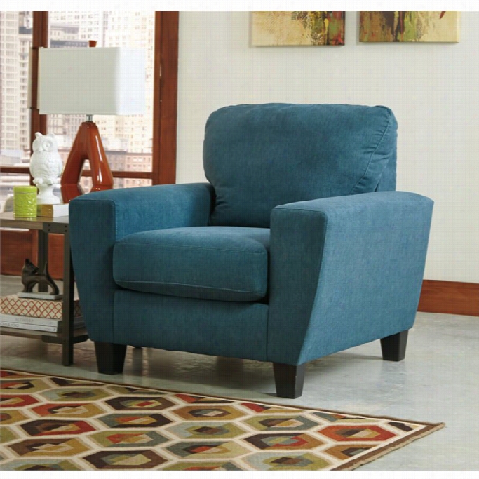 Ashley Sagen Fabric Chair In Teal