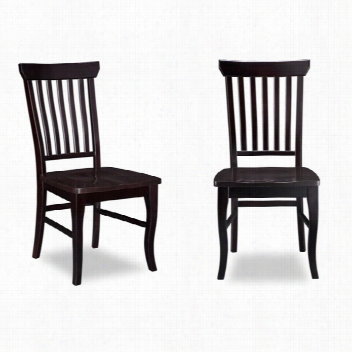 Atlantic Furniture Venetian Dining Chairs In Espress O (set Of 2)