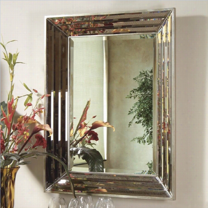 Bassett Mirror Jewels Wall Mirror In Silver Leaf